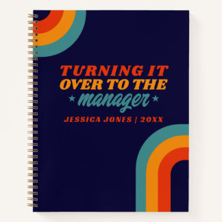 Universal Manager Retro Blue Law of Attraction Notebook