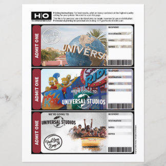 Universal Mock Ticket for Travel and Events