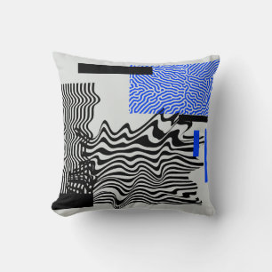 Universal Modern Geometric Shapes Set. Chaotic Gli Cushion