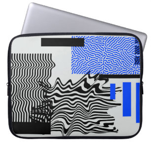 Universal Modern Geometric Shapes Set. Chaotic Gli Laptop Sleeve