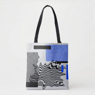 Universal Modern Geometric Shapes Set. Chaotic Gli Tote Bag