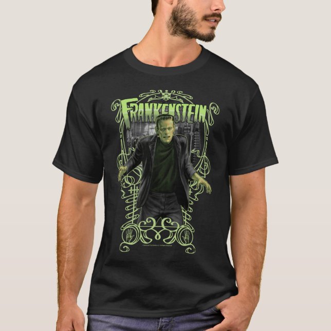 Universal Monsters Artist Series Frankenstein Keyh T-Shirt (Front)