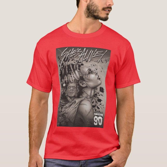 Universal Monsters Bride of Frankenstein 90th Eclu T-Shirt (Front)