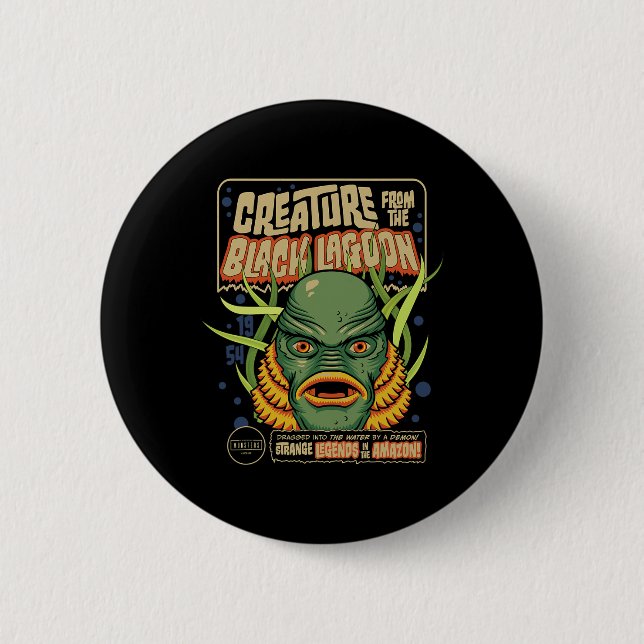 Universal Monsters Creature Retro Halloween Mask  6 Cm Round Badge (Front)