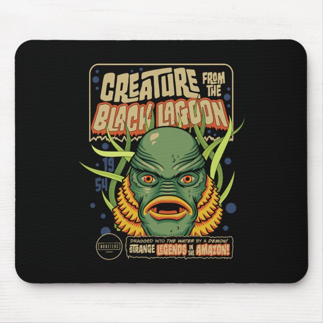 Universal Monsters Creature Retro Halloween Mask  Mouse Mat (Front)