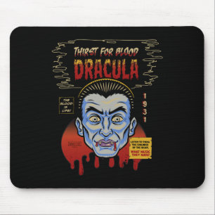 Universal Monsters Dracula Vintage Halloween Mask Mouse Mat