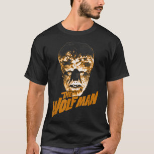 Universal Monsters The Wolf Man Dark Portrait  T-Shirt