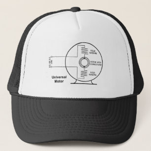 Universal Motor Diagram on a Trucker Hat