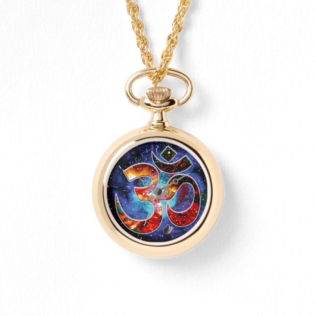 Universal OM Asana Necklace Watch (Front)