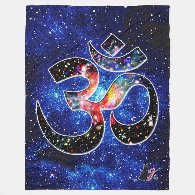 Universal OM Dhyana Fleece Blanket (Front)