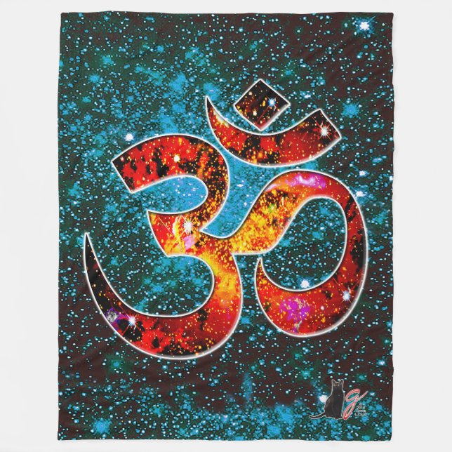 Universal OM Hum Fleece Blanket (Front)