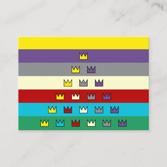 Universal Patriarch Flag Crowned Business Cards (Front)