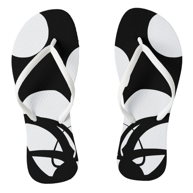 Universal print design Adult Flip Flops (Footbed)