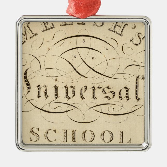 universal school atlas metal tree decoration (Front)