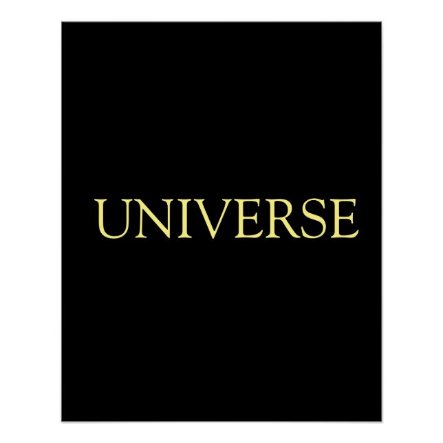 Universe add name text motivational spiritual poster (Front)