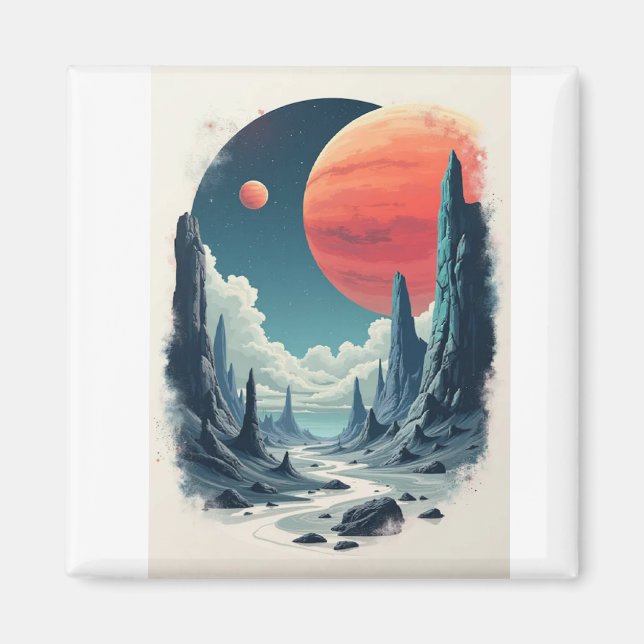 Universe Adventure: Engrossing Space Art for space Magnet (Front)