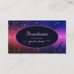 Universe Colourful Galaxy Glitter Stars Night Sky Business Card