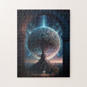 Universe Cosmic Tree Surreal Fantasy Art Jigsaw Puzzle