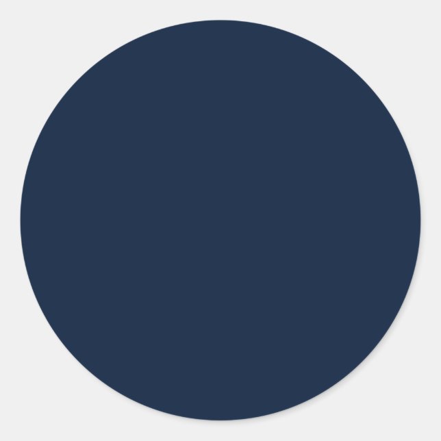 Universe Dark Purple Blue Solid Colour Background Classic Round Sticker (Front)