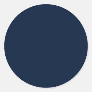 Universe Dark Purple Blue Solid Colour Background Classic Round Sticker