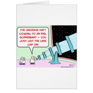 universe end lens cap telescope astronomer