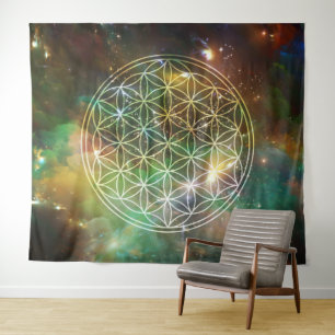 Universe Flower of Life Tapestry