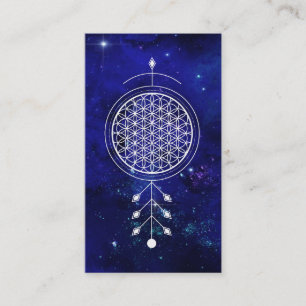 *~* Universe  Flower of Life  Yoga Astrology Reiki Business Card