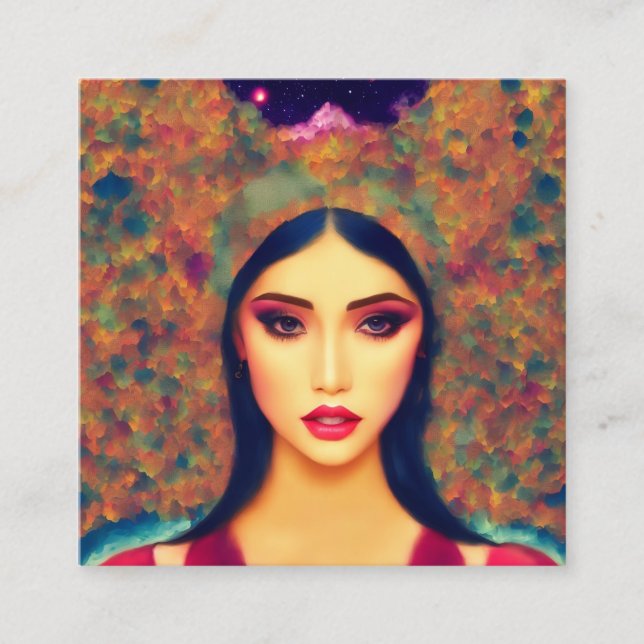 Universe fulfilling the body, fantasy, intricate f calling card (Front)