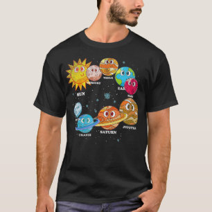 Universe Galaxy Planets Astronomy Kids Space Scien T-Shirt