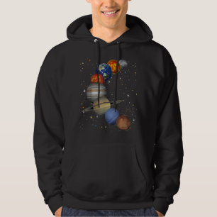 Universe Galaxy Planets Sun Astronomy Outer Space Hoodie