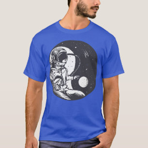 Universe Galay Astronaut Ying Yang T-Shirt