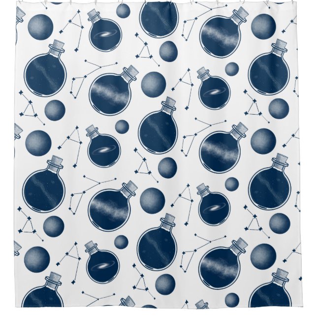 Universe in a Bottle Shower Curtain (Front)