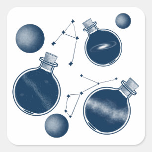 Universe in a Bottle Square Sticker