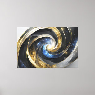 Universe in an Abstract Spiral Canvas Print