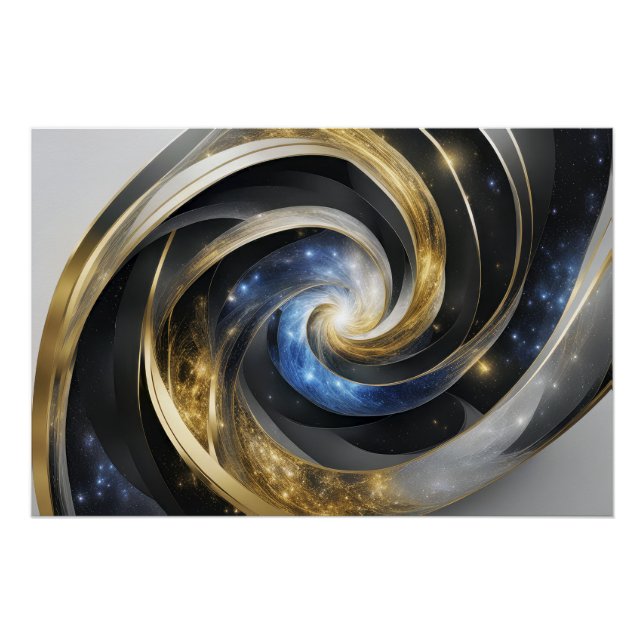 Universe in an Abstract Spiral Poster (Front)