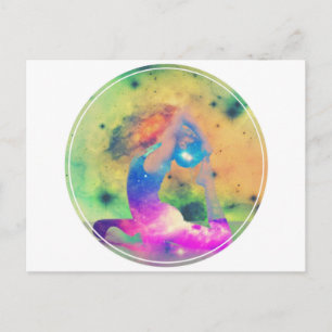 Universe King Pigeon Yoga Series Postcard