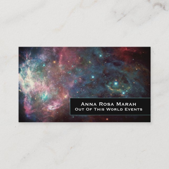 *~* Universe Nebula Cosmos Stars Galaxy Business Card (Front)