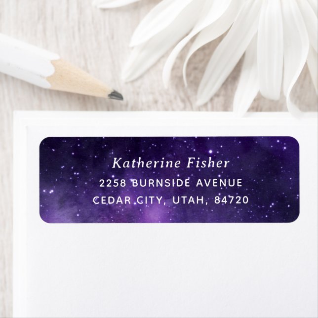 Universe night stars. Purple space galaxy wedding (Insitu)
