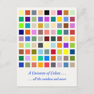 Universe of Colours, the rainbow & more - 81 shade Postcard