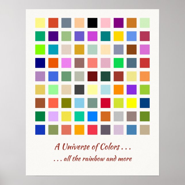 Universe of Colours, the rainbow & more - 81 shade Poster (Front)