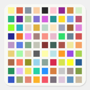Universe of Colours, the rainbow & more - 81 shade Square Sticker