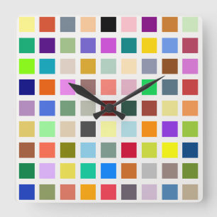Universe of Colours, the rainbow & more - 81 shade Square Wall Clock