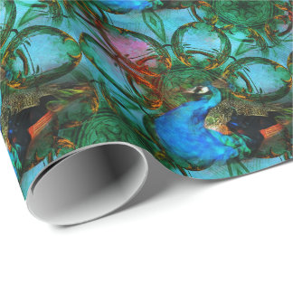 Universe of the Peacock tiled paper