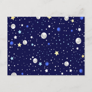 Universe pattern postcard