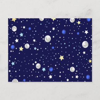 Universe pattern postcard
