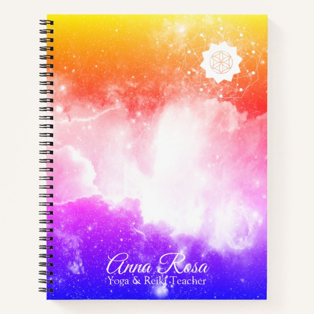 *~* Universe Peach Lavender Pink Galaxy Nebula Notebook (Front)