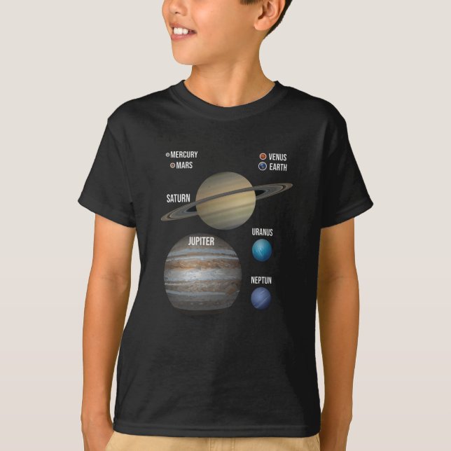 Universe Planets Solar System Milky Way T-Shirt (Front)