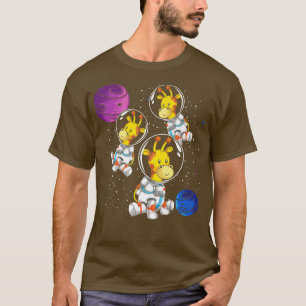 Universe Space Africa Animal Lover Science Giraffe T-Shirt