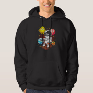 Universe Space Forest Animal Cute Planets Racoon Hoodie
