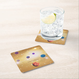 Universe Square Paper Coaster